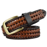 Brown Braided Western Belt